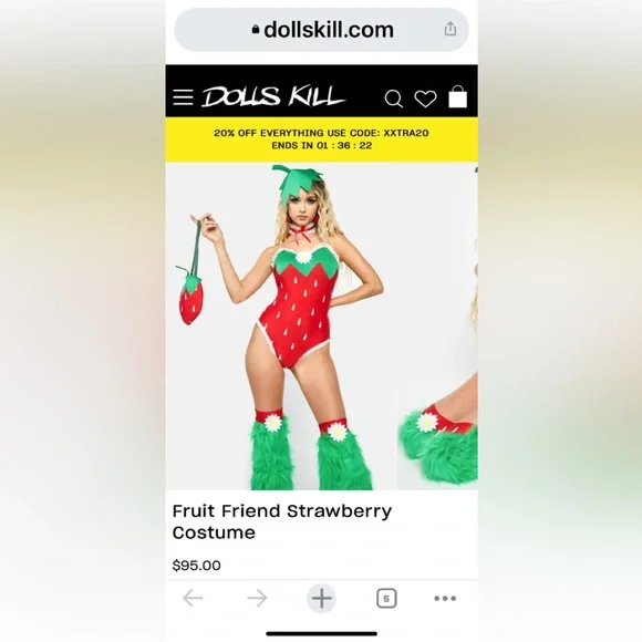 NWT Fruit Friend Strawberry Costume - Picture 5 of 5